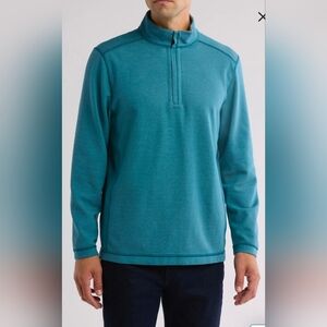 Tommy Bahama Switch It Up Reversible Quarter Zip Sweatshirt Size L